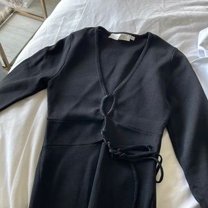 Black boob cut out tight shirt